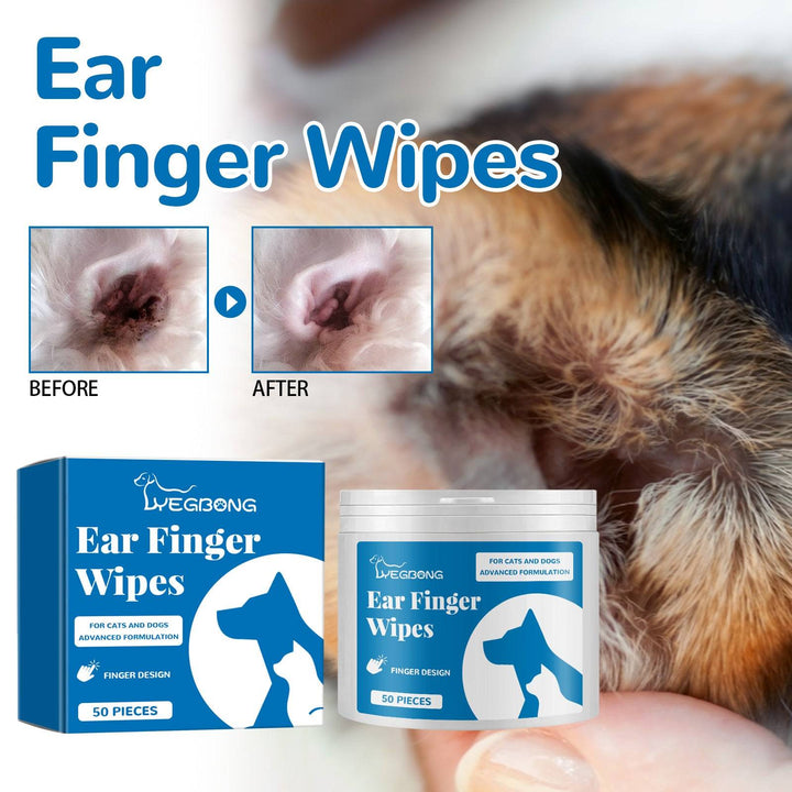 KOLUSE Ear Finger Wipes Ear Finger Wipes For Dogs Pet Ear Wipes