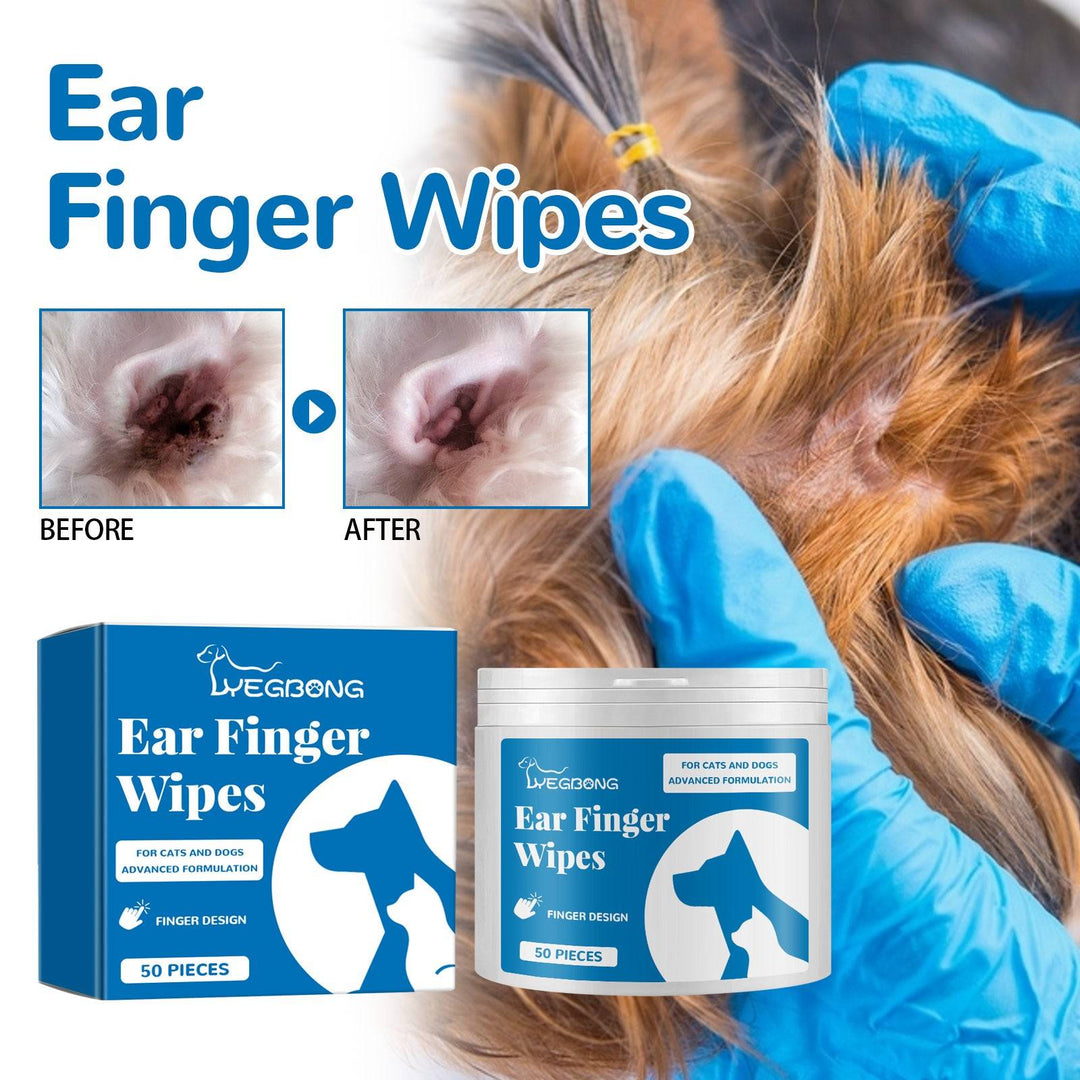 KOLUSE Ear Finger Wipes Ear Finger Wipes For Dogs Pet Ear Wipes