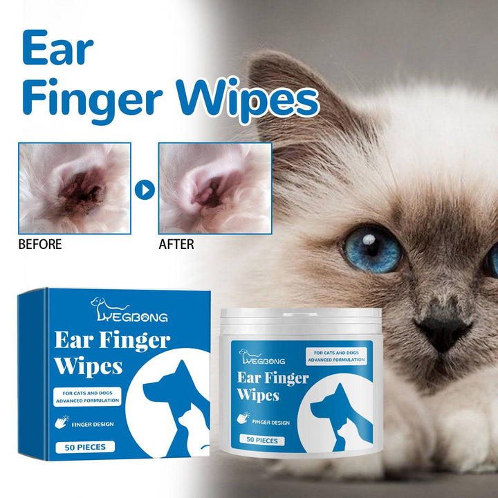 KOLUSE Ear Finger Wipes Ear Finger Wipes For Dogs Pet Ear Wipes