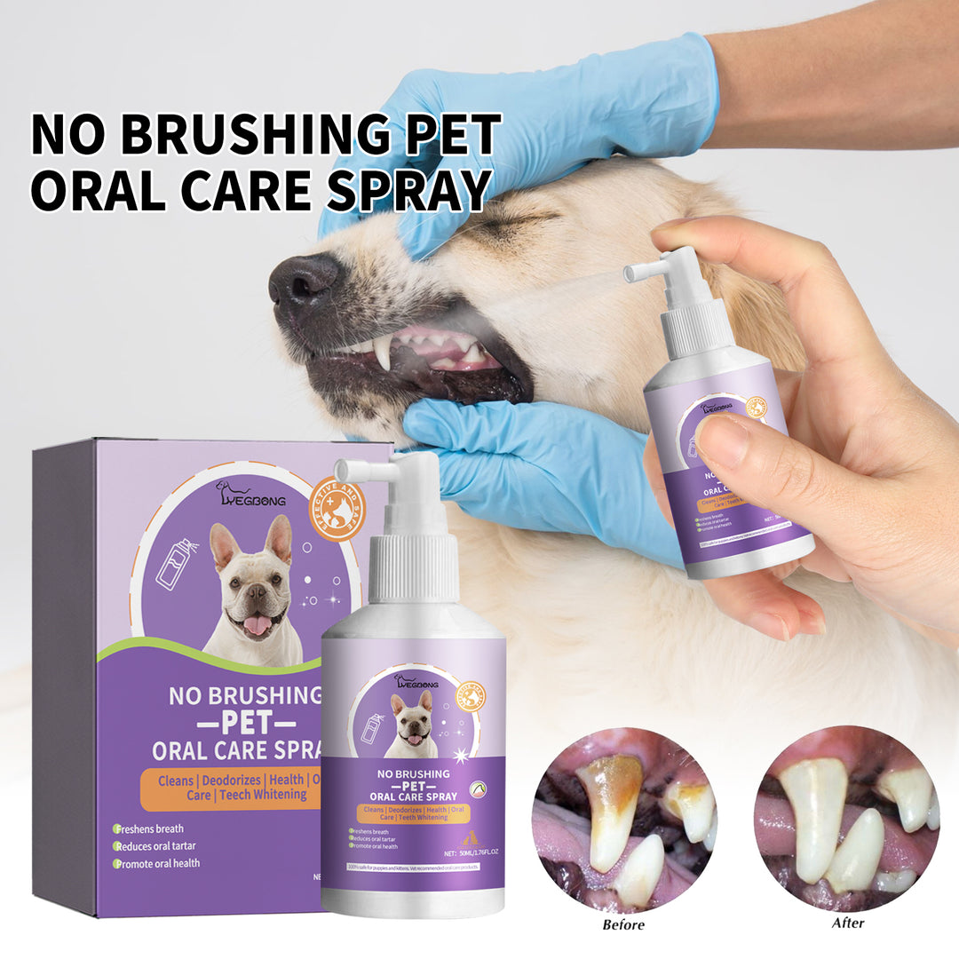 KOLUSE 50ML/1.76FL.OZ No Brushing Pet Oral Care Spray Pet Teeth Cleaning Spray