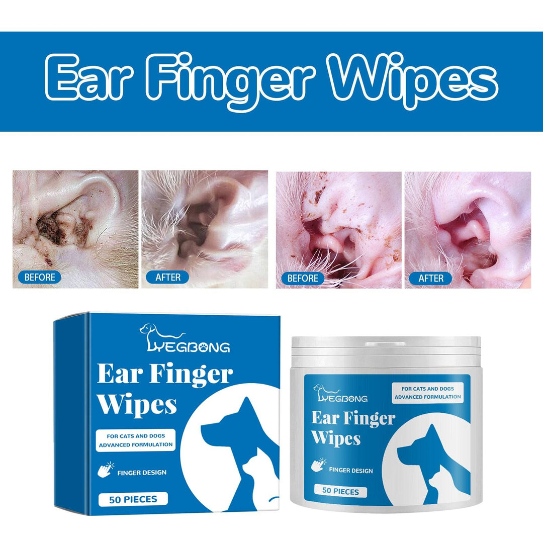 KOLUSE Ear Finger Wipes Ear Finger Wipes For Dogs Pet Ear Wipes