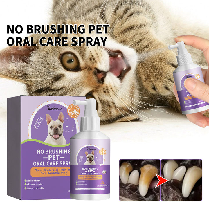 KOLUSE 50ML/1.76FL.OZ No Brushing Pet Oral Care Spray Pet Teeth Cleaning Spray