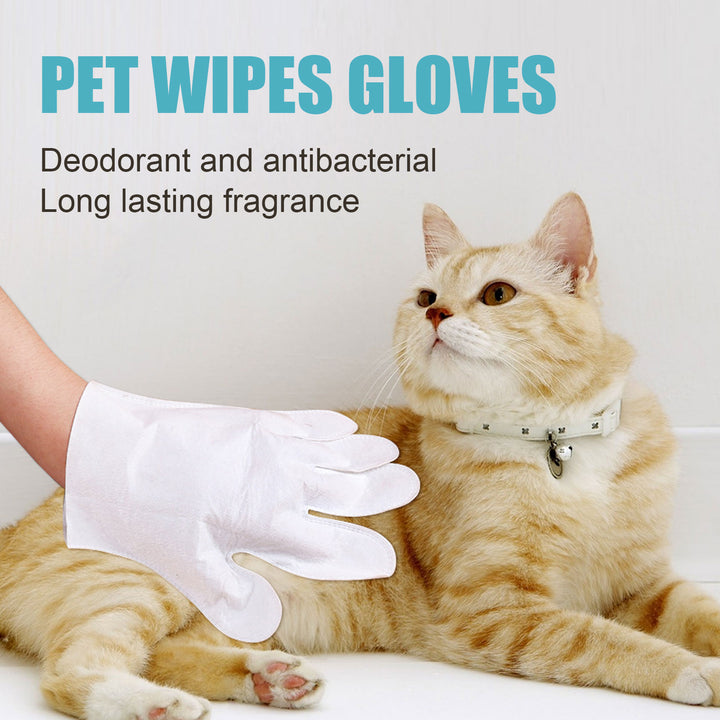 KOLUSE 1PACK Pet Herbal Gloves Disposable SPA Antibacterial Cleaning