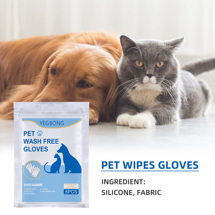 KOLUSE 1PACK Pet Herbal Gloves Disposable SPA Antibacterial Cleaning