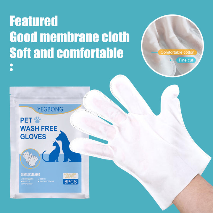 KOLUSE 1PACK Pet Herbal Gloves Disposable SPA Antibacterial Cleaning